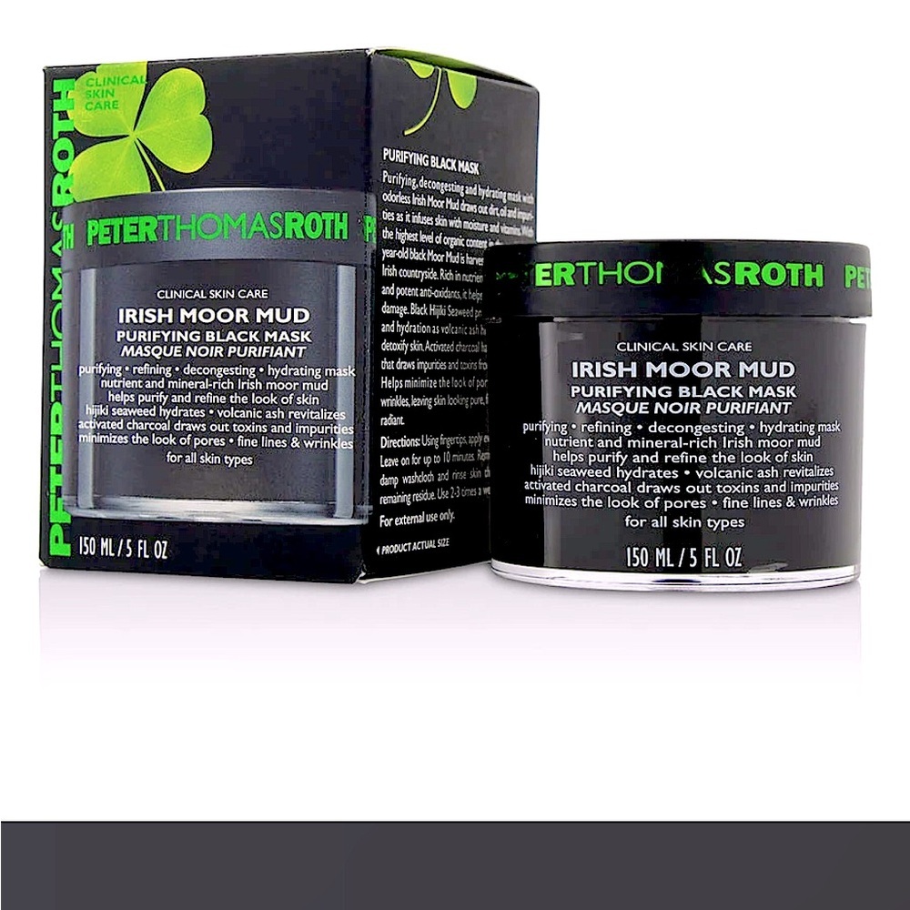PETER THOMAS ROTH Irish Moor Mud Purifying Black Mask Large Size 5oz New in Box